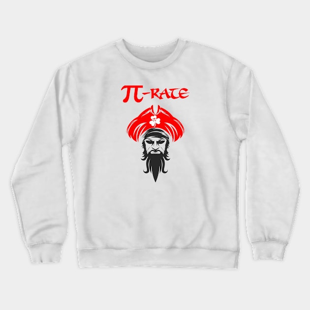 PI Day Pirate Crewneck Sweatshirt by A Zee Marketing